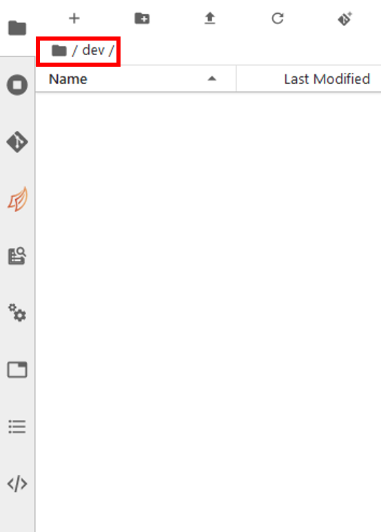 Inside dev folder.